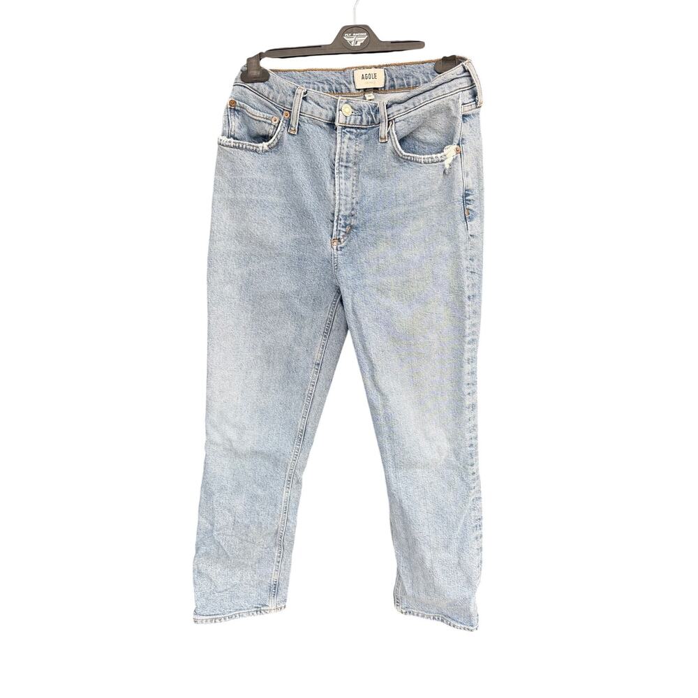 AGOLDE Wilder Mid Rise Comfort Straight Leg Jeans Light Wash Size 28 A156C - Picture 2 of 8